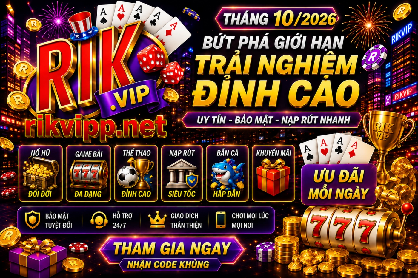 Banner RikVip Tháng 10 mới nhất